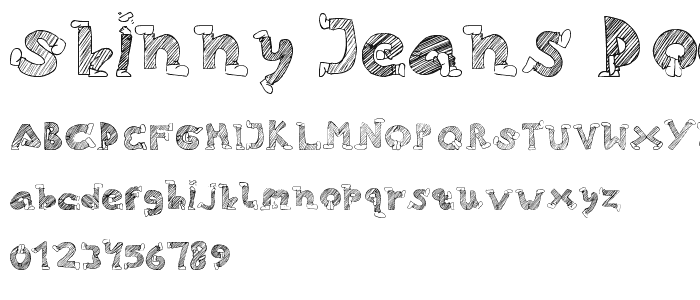Skinny Jeans Doodles font